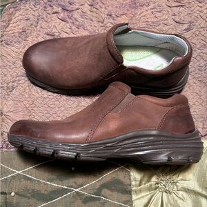 Leather Slip On Clogs Align Size 9w Brown